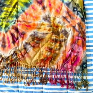 Brightly Twisted Tye Dye Scarf